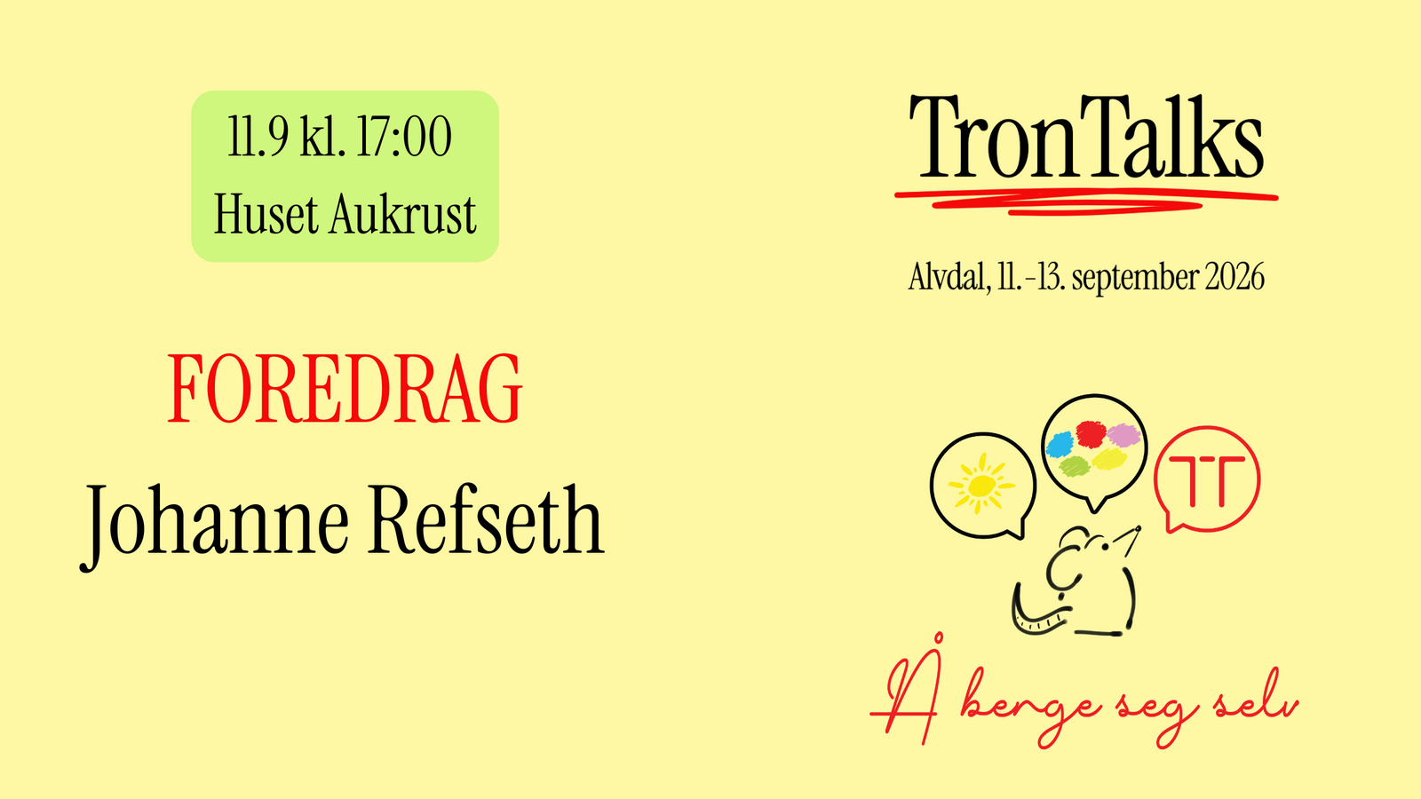 Event image Foredrag - Johanne Refseth
