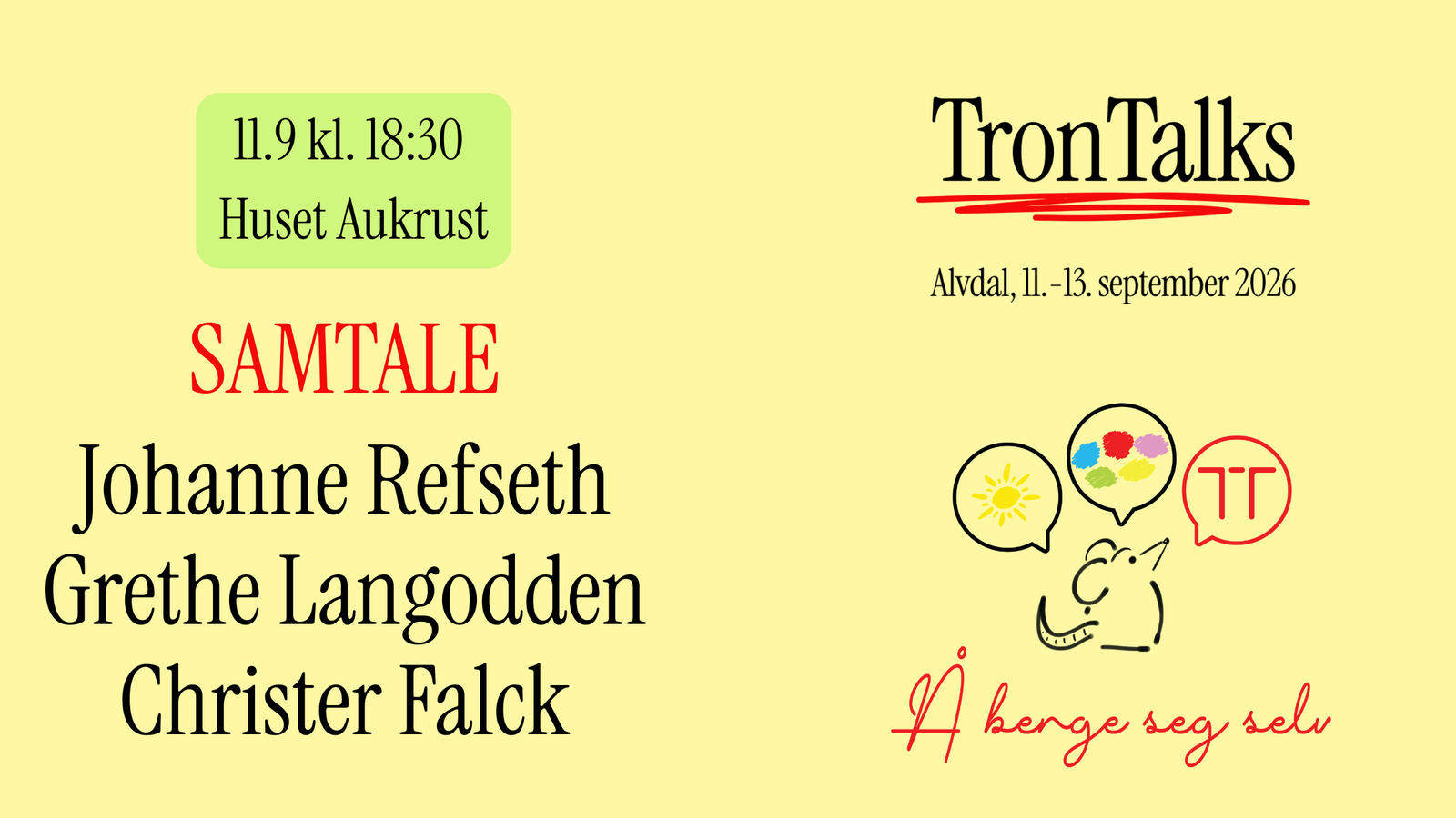 Event image Samtale - Fredag 18:30