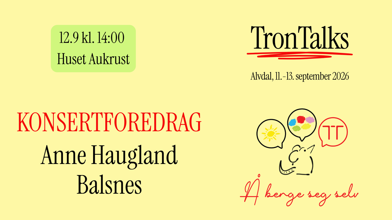 Event image Konsertforedrag - Anne Haugland Balsnes