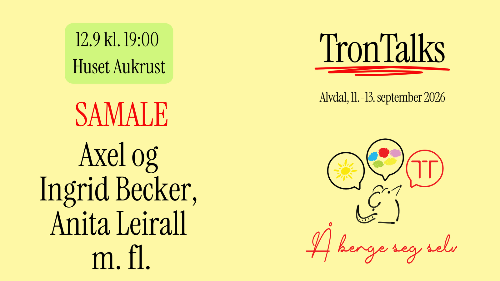 Event image Samtale - Lørdag 19:00