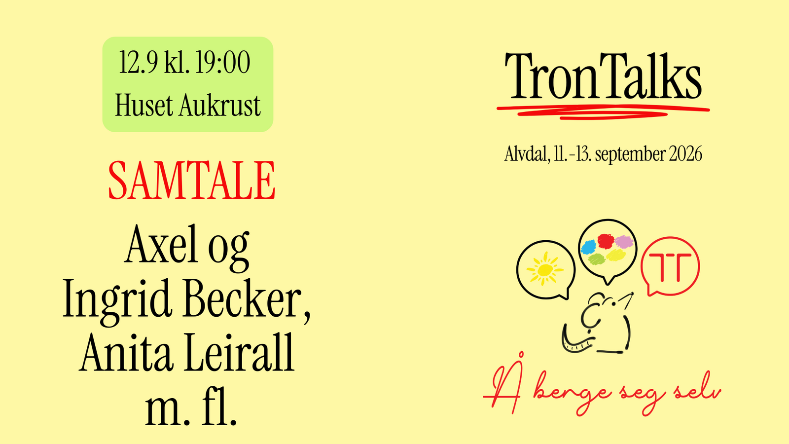 Event image Samtale - Lørdag 19:00