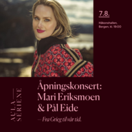 Event image Åpningskonsert: Mari Eriksmoen & Pål Eide