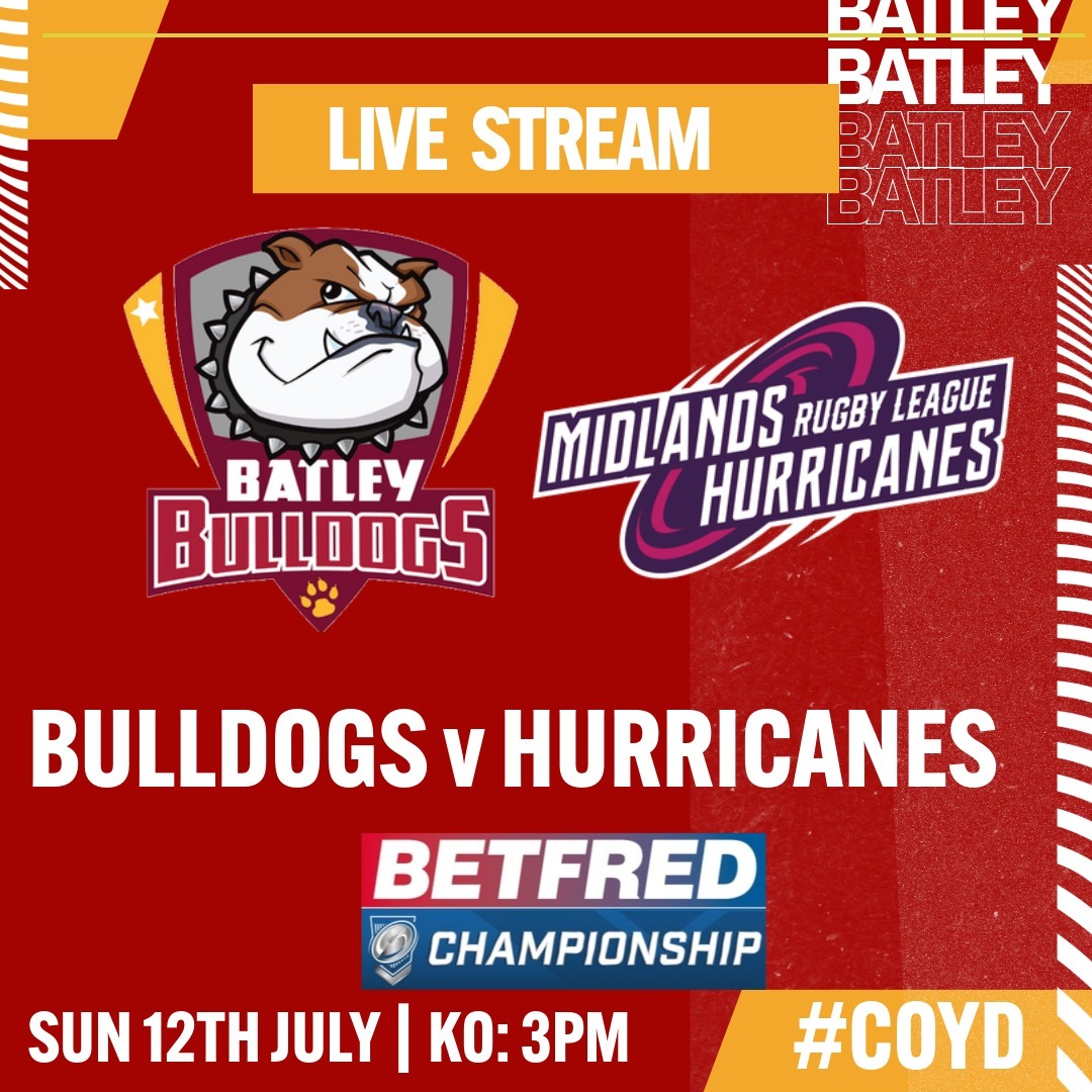 Event image BULLDOGS v HURRICANES (Live Stream)