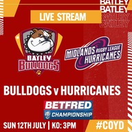 Event image BULLDOGS v HURRICANES (Live Stream)