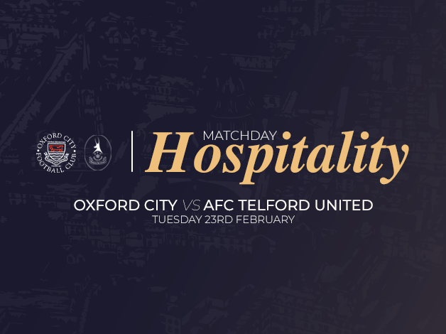 Event image Matchday Hospitality | Oxford City vs AFC Telford United