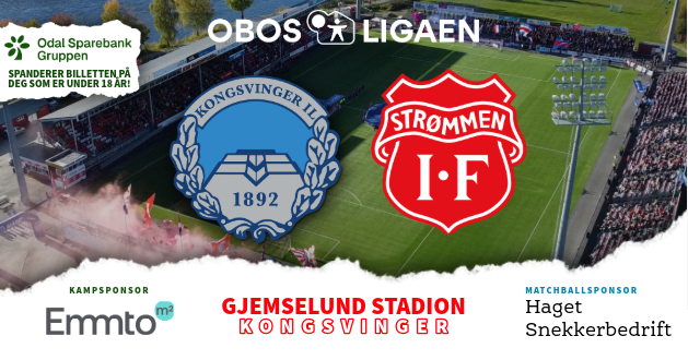 Event image KONGSVINGER - STRØMMEN | OBOS-LIGAEN 2026