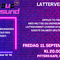 Event image Latterverket på Pitters, Fredag 11.09.2026