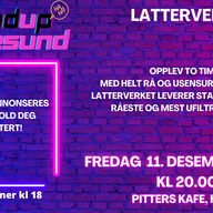 Event image Latterverket på Pitters, Fredag 11.12.2026