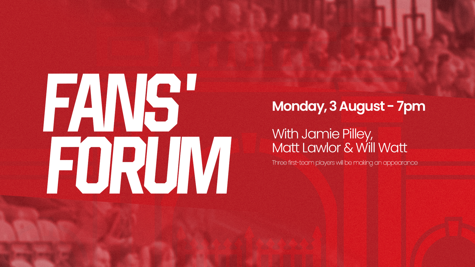 Event image Fans Forum 2026 - Highbury Stadium