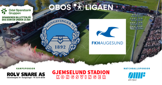 Event image KONGSVINGER - HAUGESUND | OBOS-LIGAEN 2026