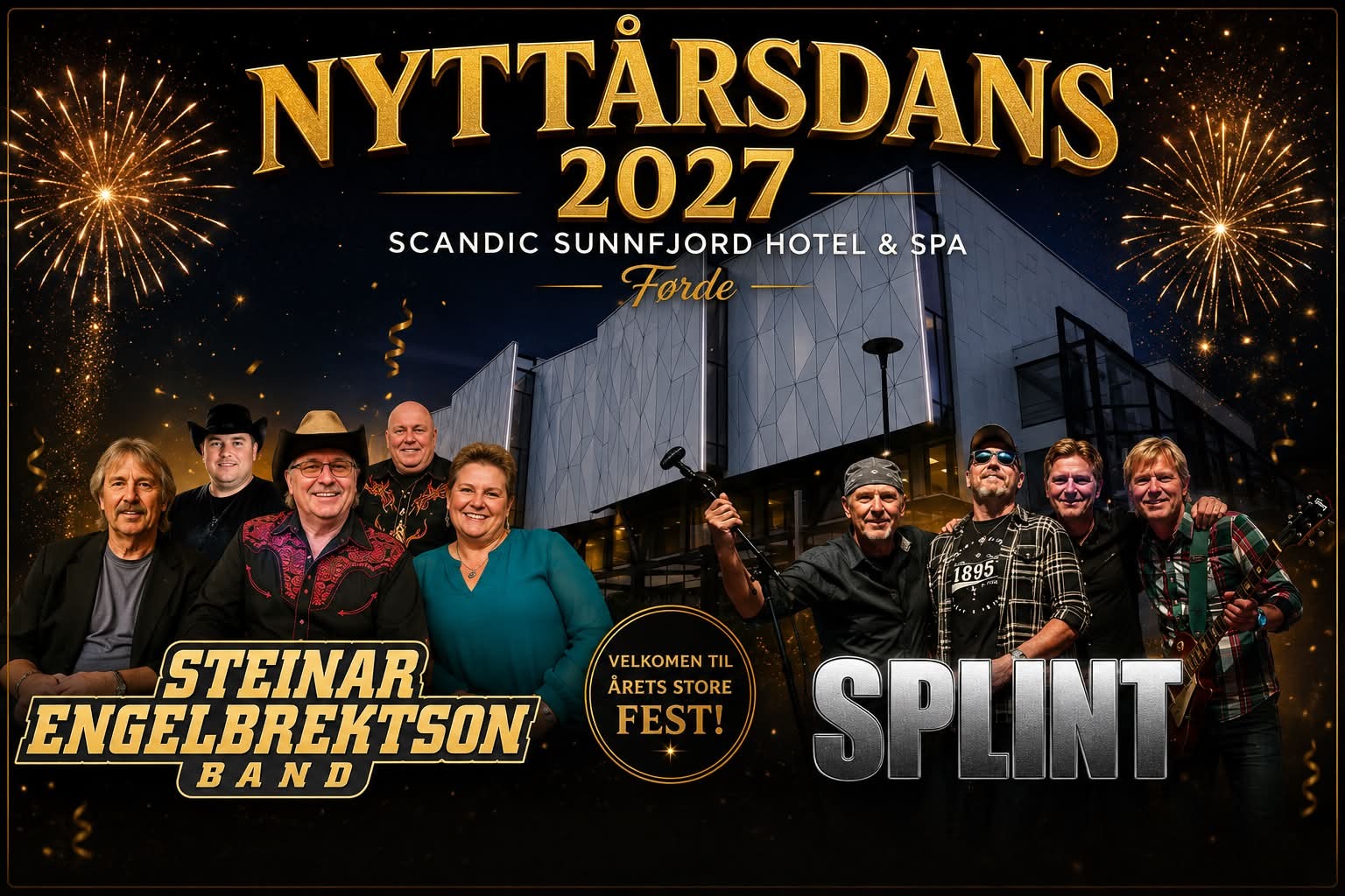 Event image NYTTÅRSDANS 2027 // STEINAR ENGELBREKTSON BAND & SPLINT  // HELGA 29 - 30/1-27