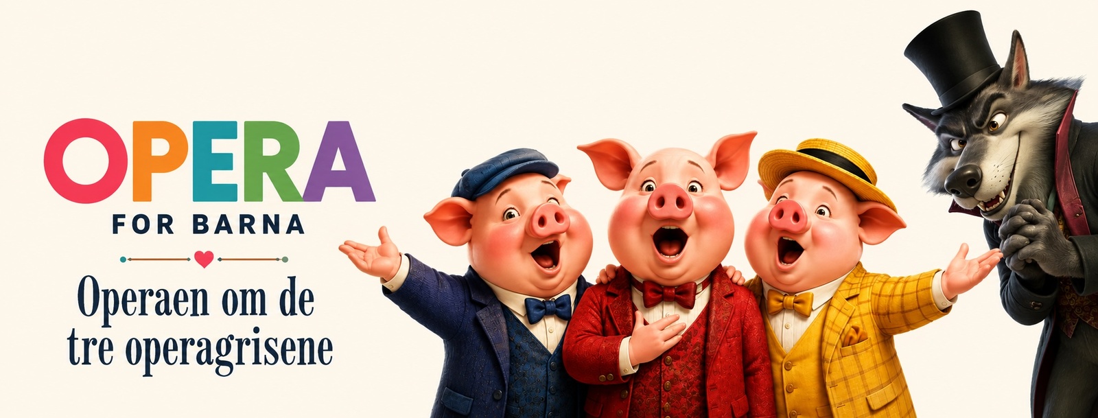 Event image Opera for barna: Operaen om de tre små grisene