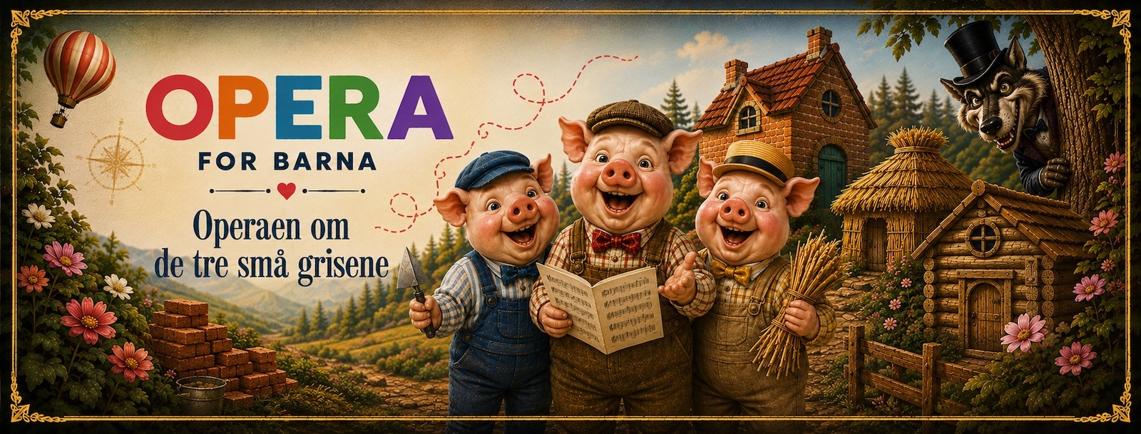 Event image Opera for barna: Operaen om de tre små grisene