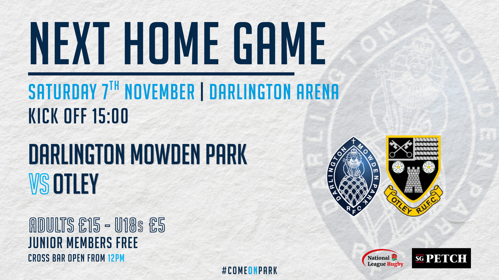 Event image Darlington Mowden Park v Otley