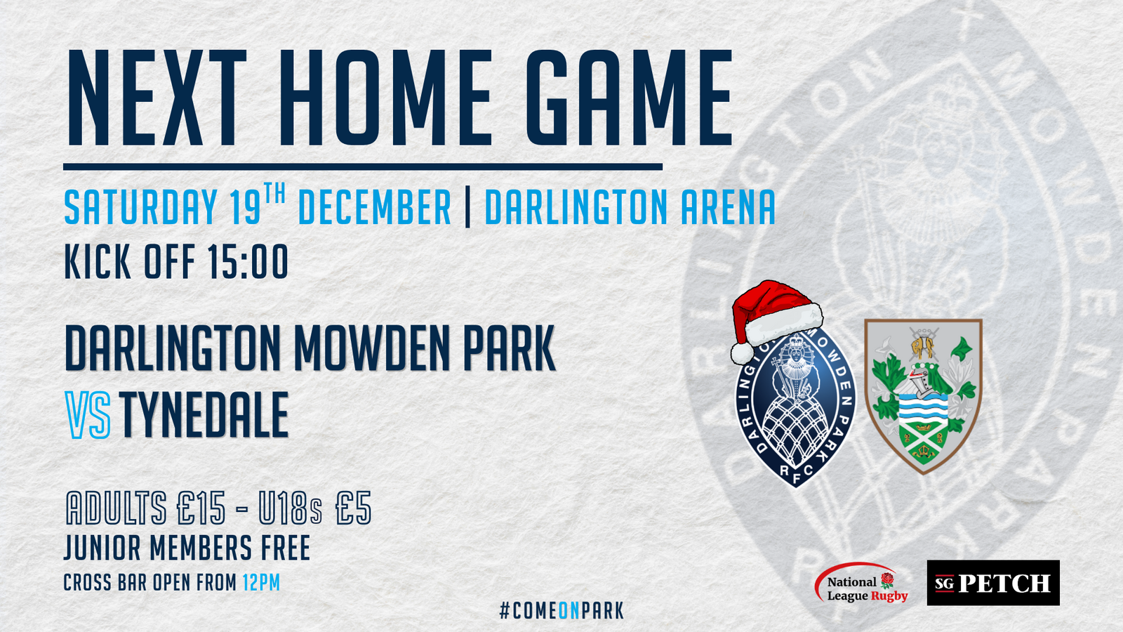 Event image Darlington Mowden Park v Tynedale