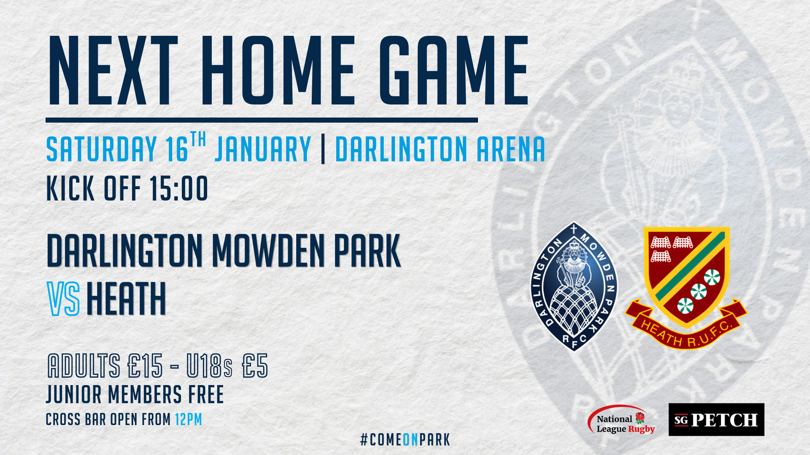 Event image Darlington Mowden Park v Heath