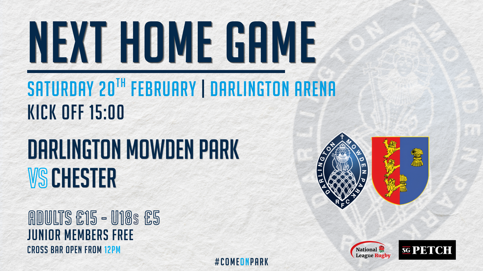 Event image Darlington Mowden Park v Chester