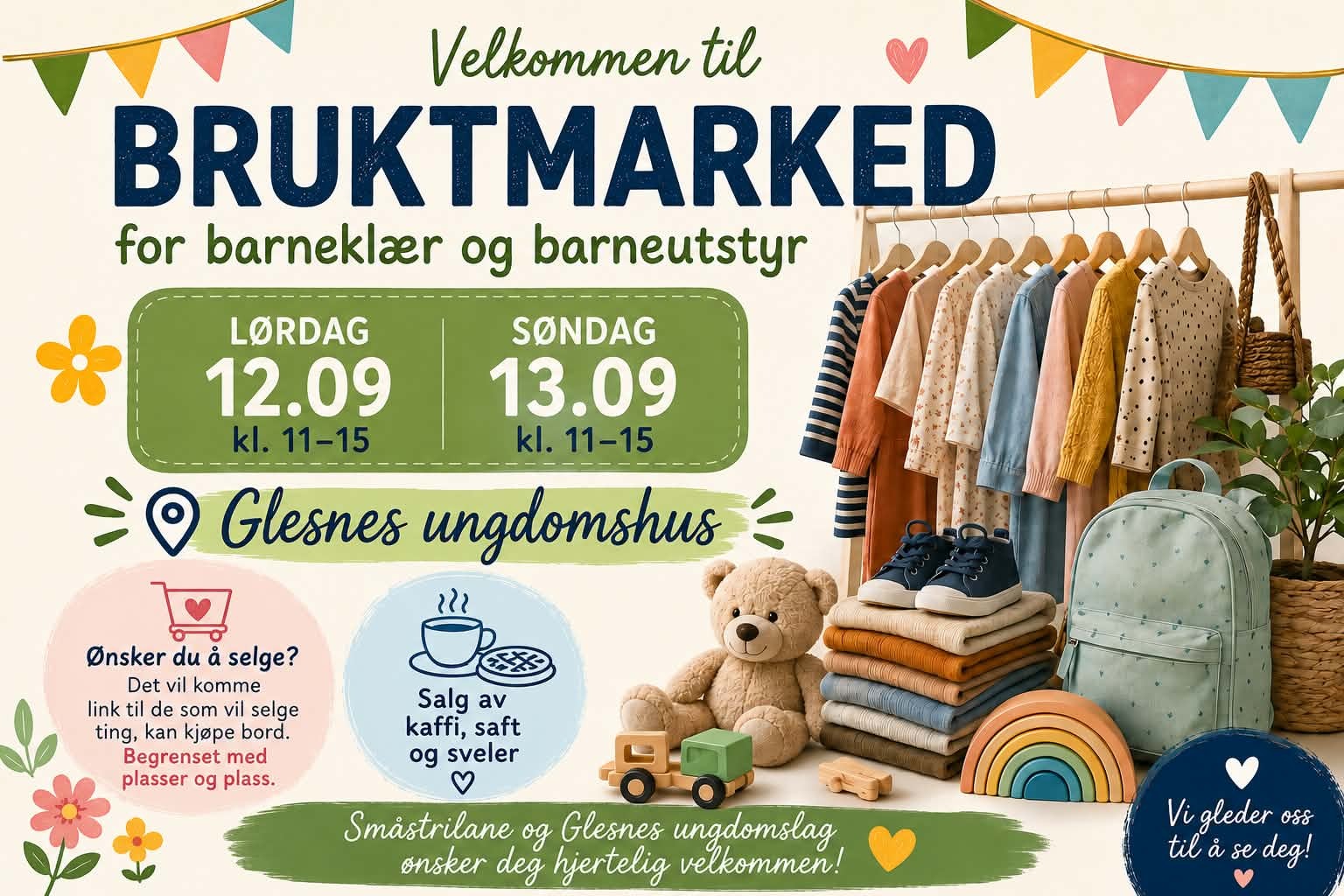 Event image Bruktmarked for barneklær, utstyr og leker