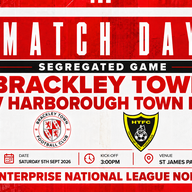 Event image Brackley Town FC v Harborough Town FC – Enterprise National League North – Saturday 5th September 2026 - KO 3pm