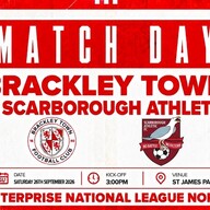 Event image HOSPITALITY - Brackley Town FC v Scarborough Athletic FC – Enterprise National League North – Saturday 26th September 2026 - KO 3pm