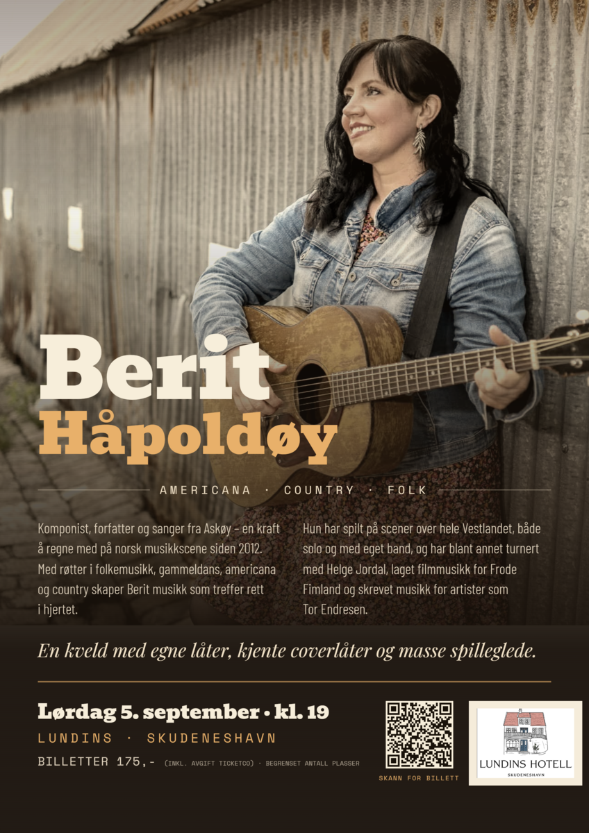 Event image Berit Håpoldøy på Lundins 05.09.2026