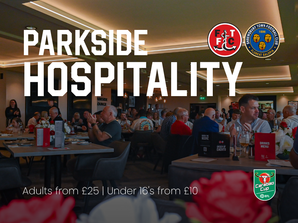 Event image Fleetwood Town v Shrewsbury Town - Carabao Cup Round 2