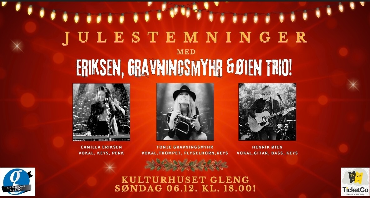 Event image Julestemninger med Eriksen, Gravningsmyhr & Øien Trio
