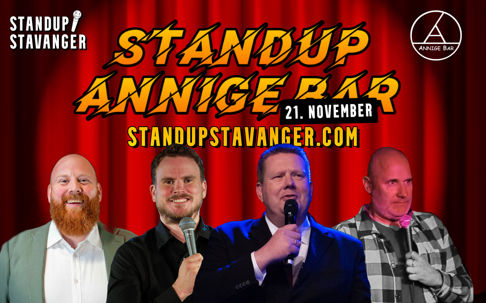 Event image Standup på Annige Bar (Kverneland) - 21. november