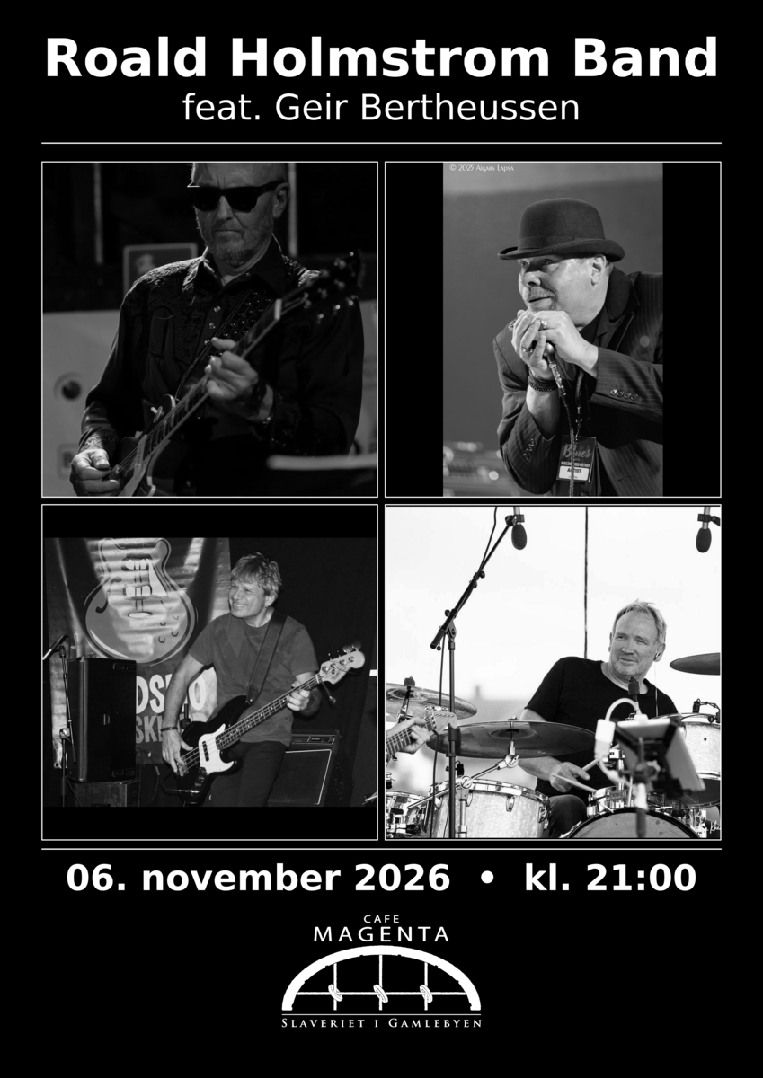 Event image Roald Holmstrom Band feat. Geir Bertheussen // Cafe Magenta // 6. november