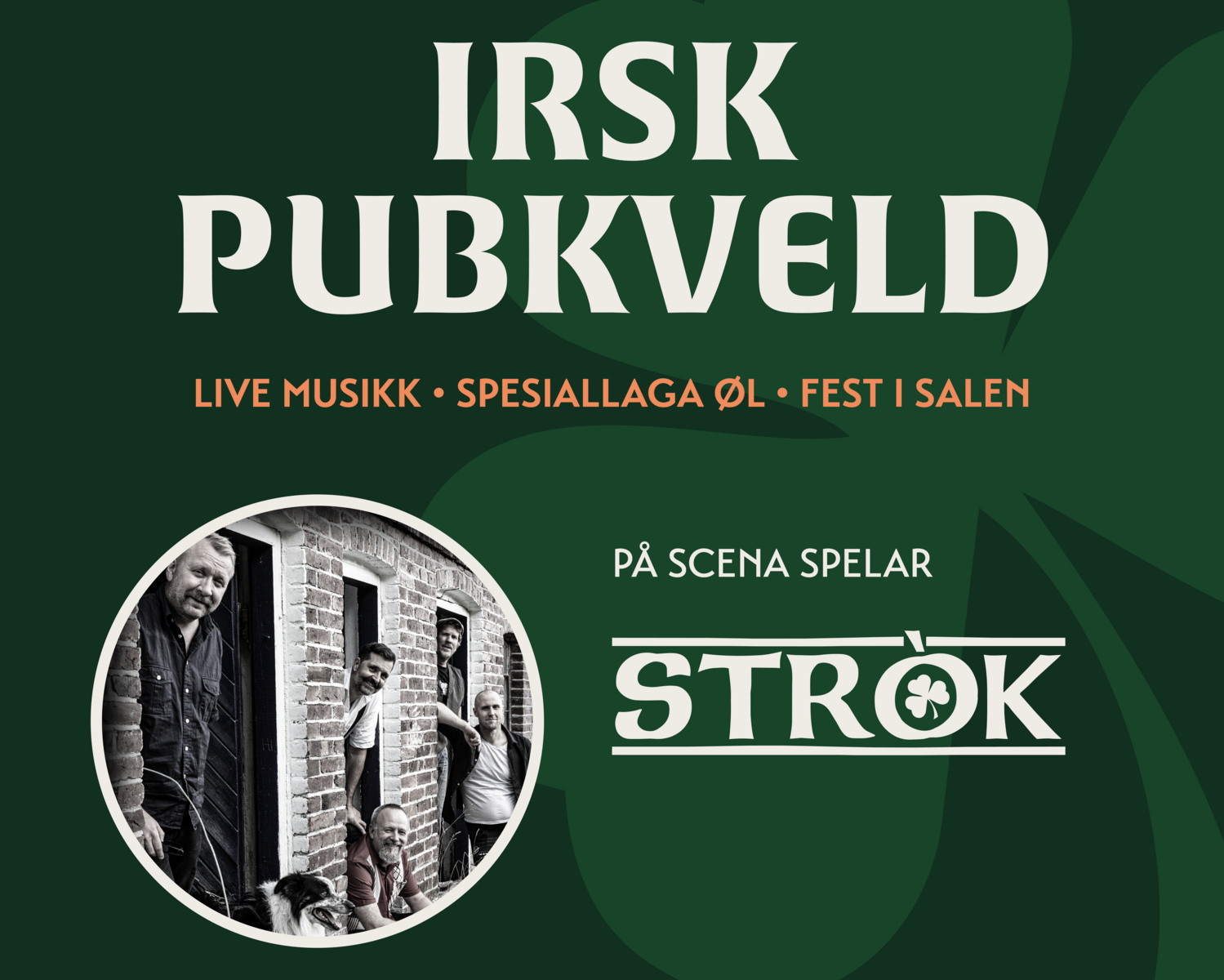 IRSK PUBKVELD I SKUMMESALEN m/ STROK