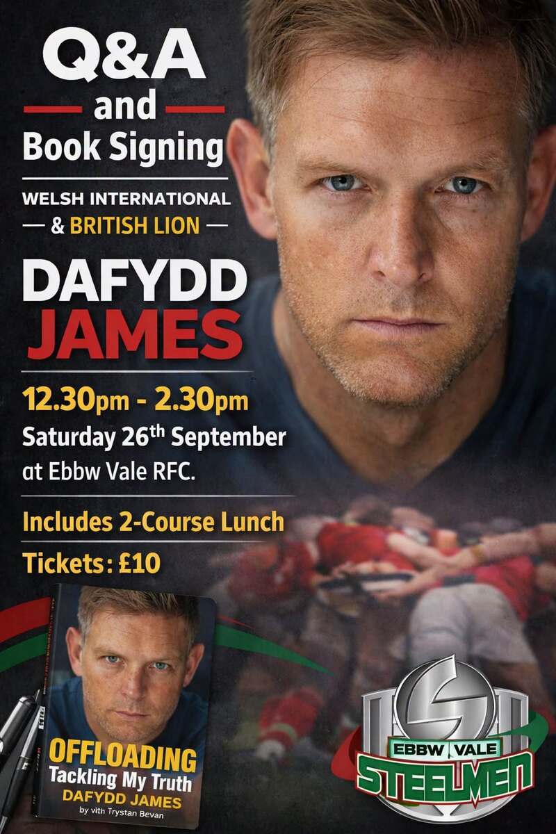 Event image Q&A and Book Signing With Ex-Wales and British Lion Dafydd James