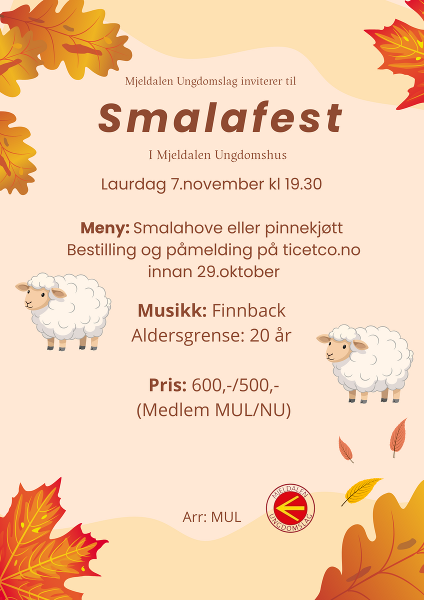 Event image Smalafest 7. november kl 19:30