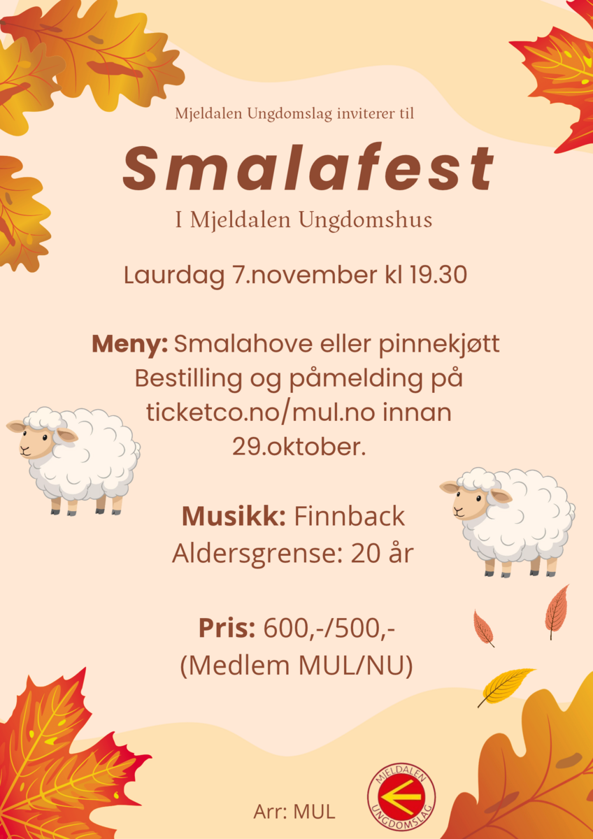 Event image Smalafest 7. november kl 19:30