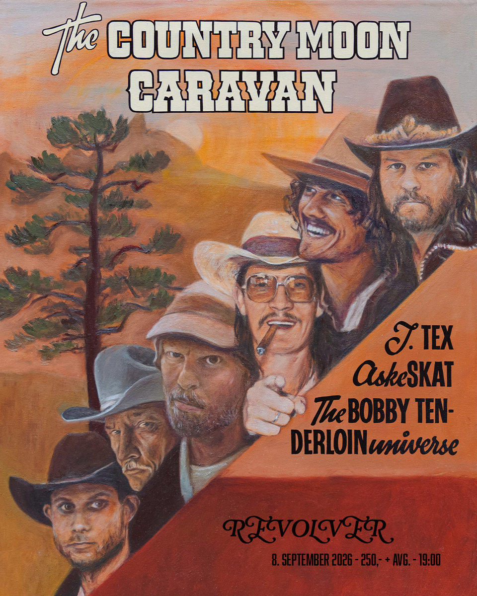 Event image The Bobby Tenderloin Universe // J.TEX // Aske Skat // Kristoffer Birkedal // Revolver