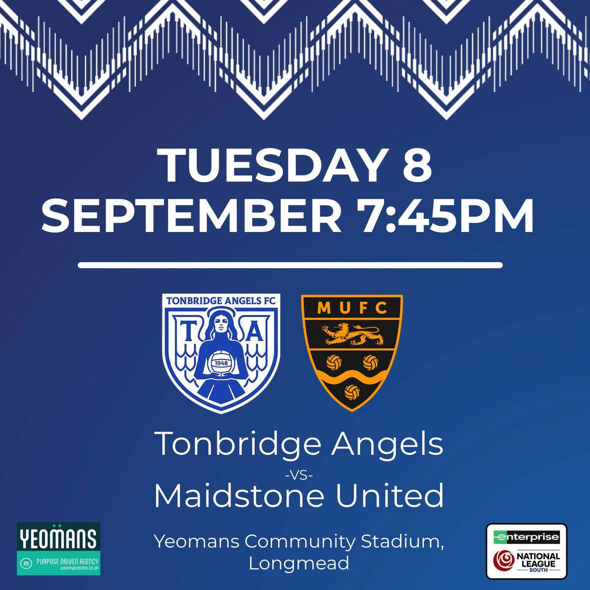 Event image Tonbridge Angels vs Maidstone United (HOME Tickets)