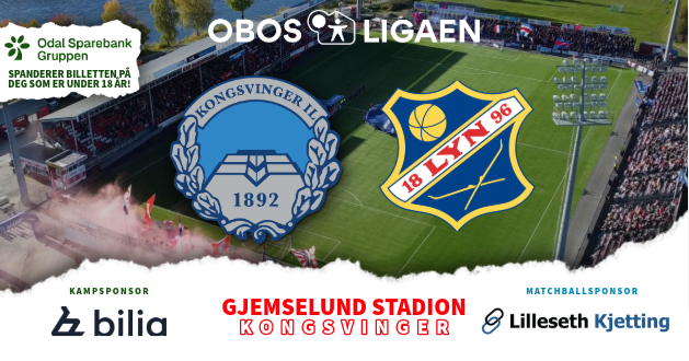 Event image KONGSVINGER - LYN | OBOS-LIGAEN 2026