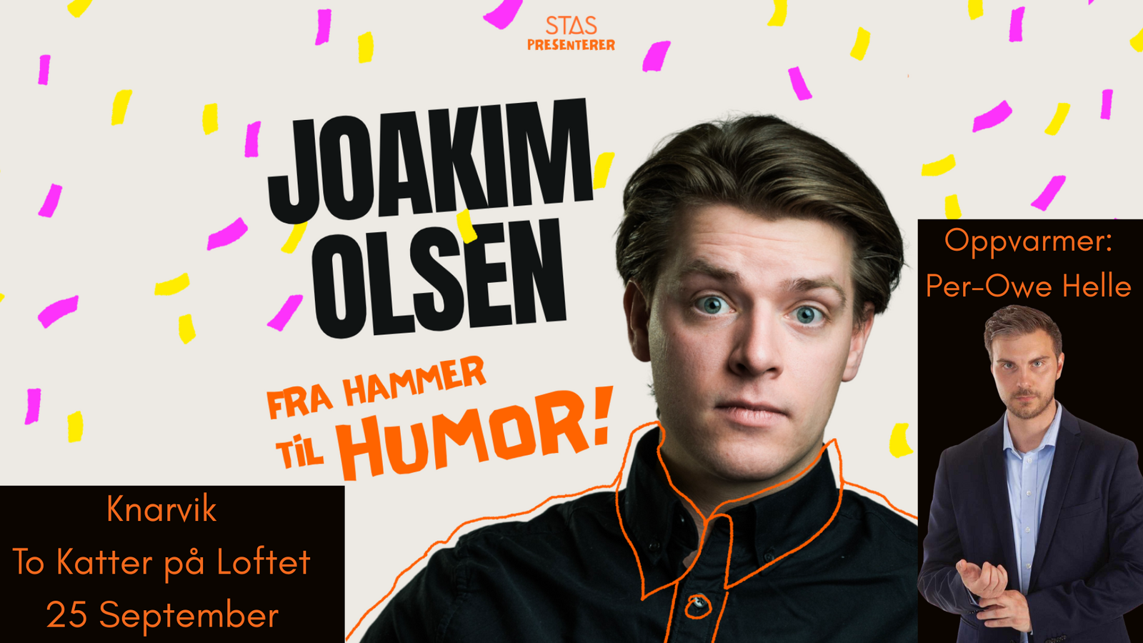 Event image Standup i Knarvik: Joakim Olsen Fra Hammer Til Humor