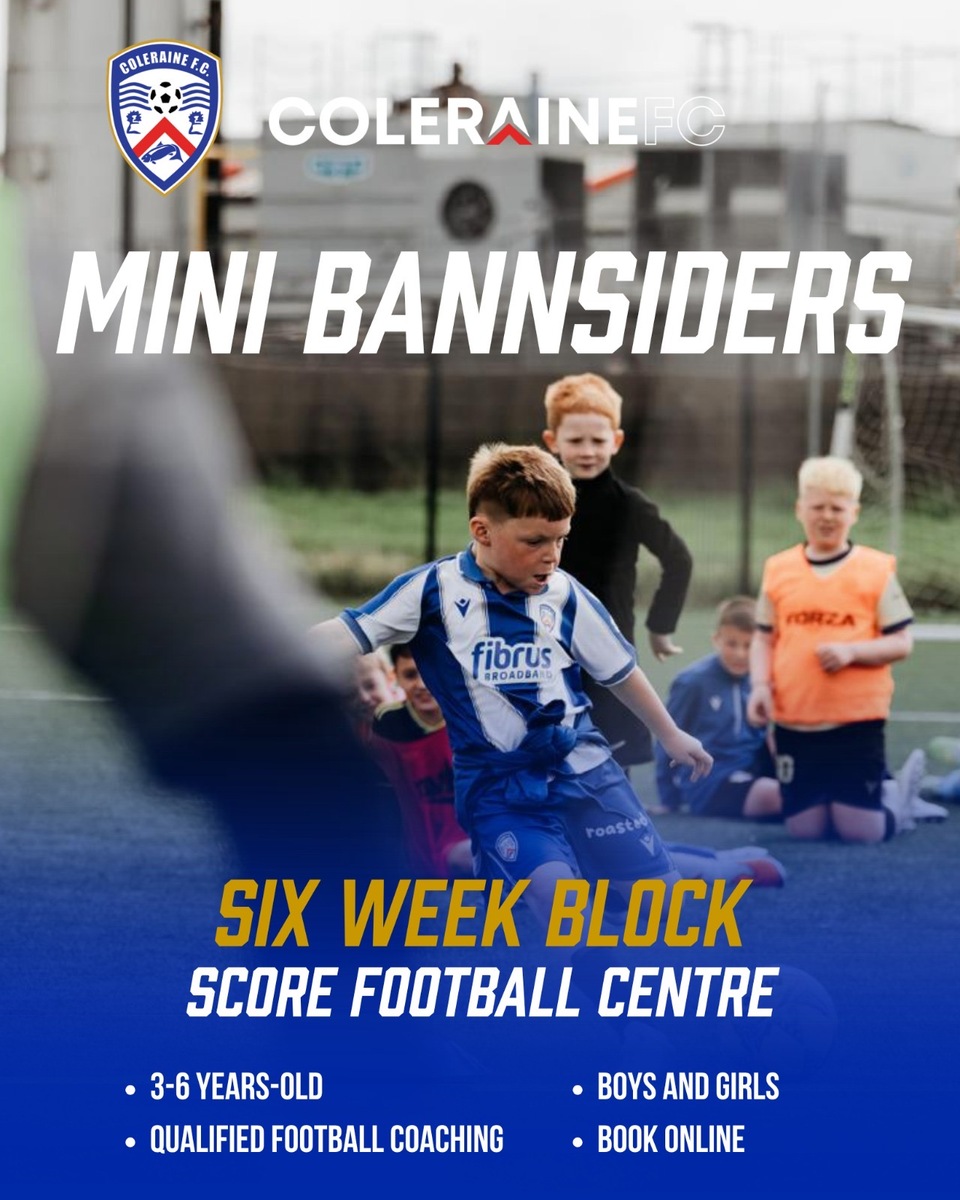 Event image COLERAINE FC MINI SOCCER @ SCORE FOOTBALL CENTRE