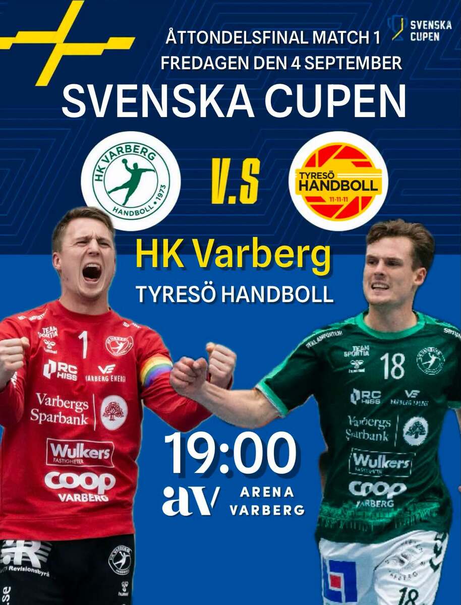 Event image 1/8 dels final Svenska Cupen - HK Varberg vs Tyresö Handboll