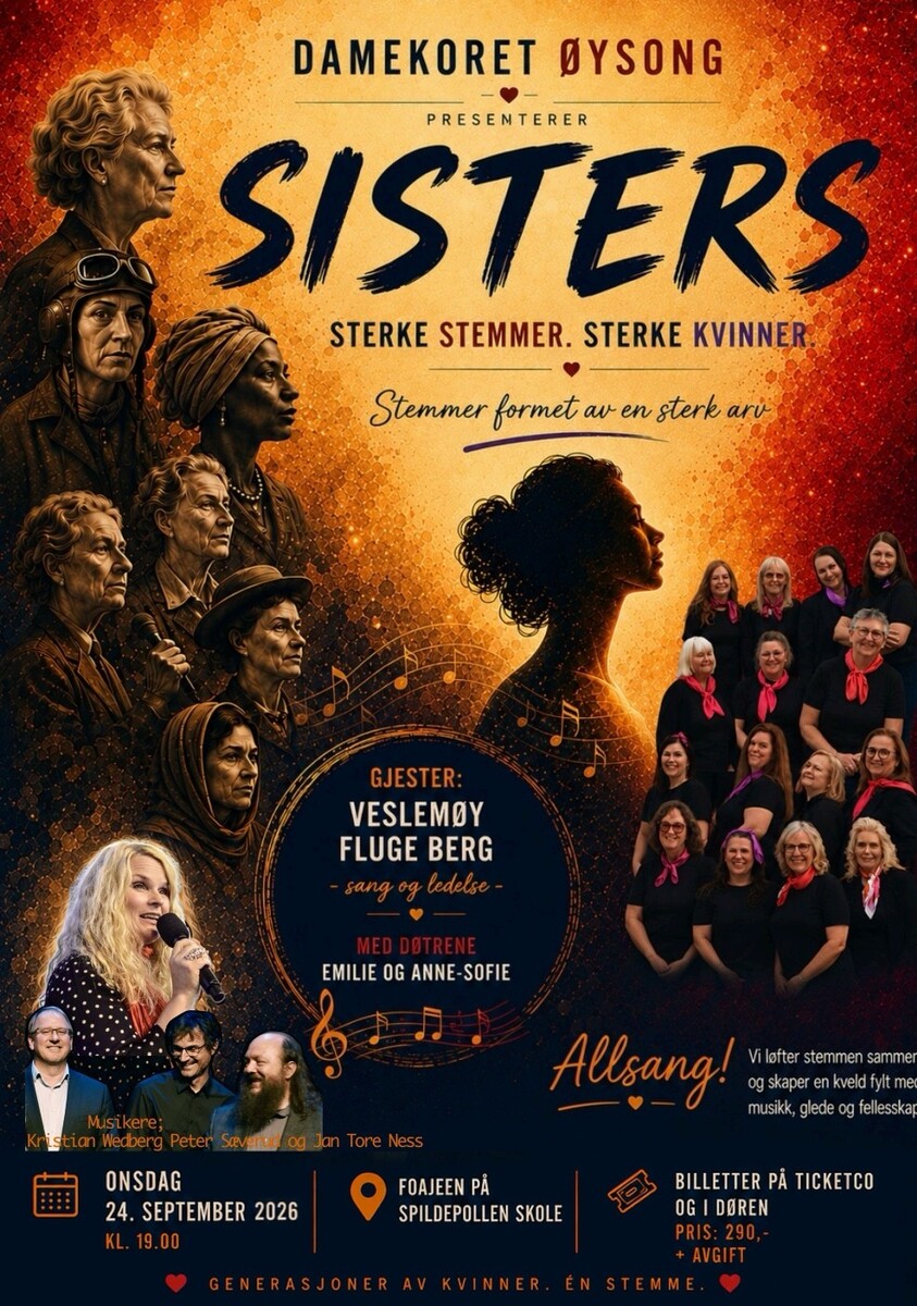 Event image SISTERS - Sterke stemmer. Sterke kvinner. 