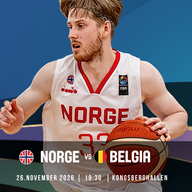 Event image NORGE VS BELGIA PRE-KVALIK EM BASKETBALL 2029 MENN - KONGSBERGHALLEN