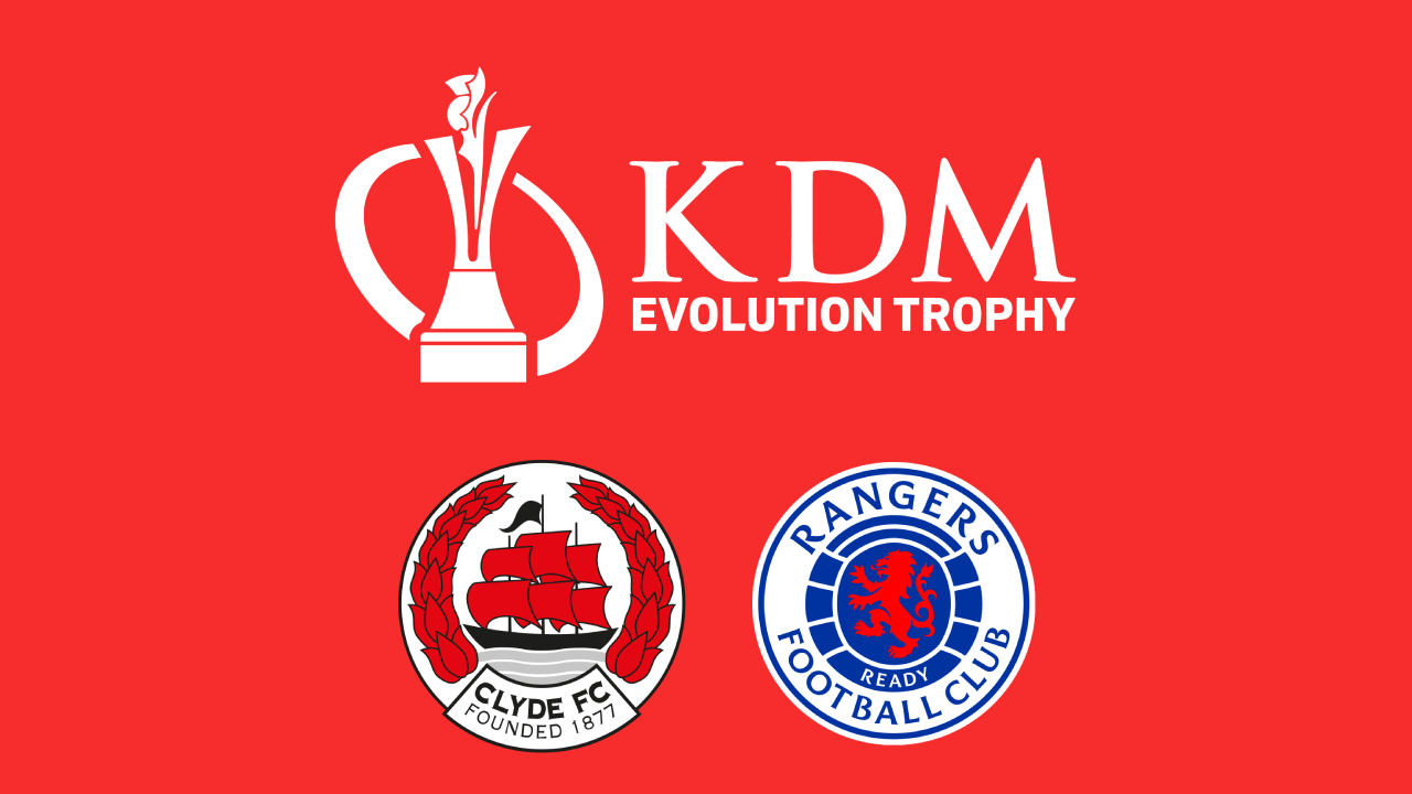 Event image Clyde v Rangers B | KDM Evolution Trophy | Tuesday 22 September | Hamilton Community Stadium | 7.45pm