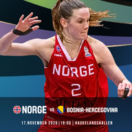 Event image NORGE VS BOSNIA PRE-KVALIK EM BASKETBALL 2029 KVINNER - HAUKELANDSHALLEN