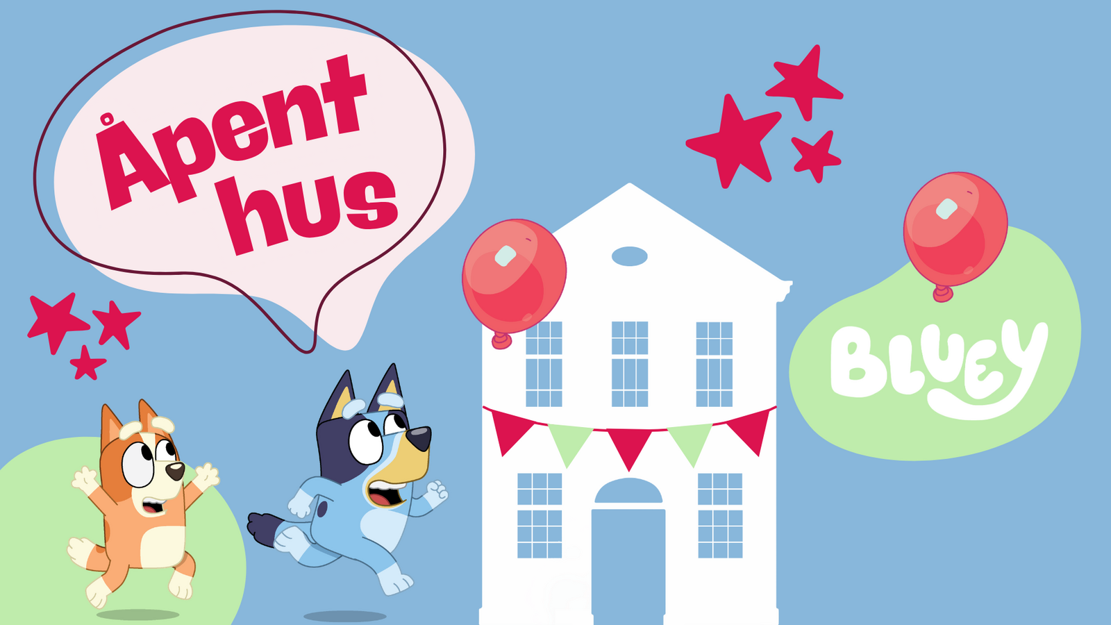 Event image Velkommen til Åpent hus med Bluey 10. oktober kl 14
