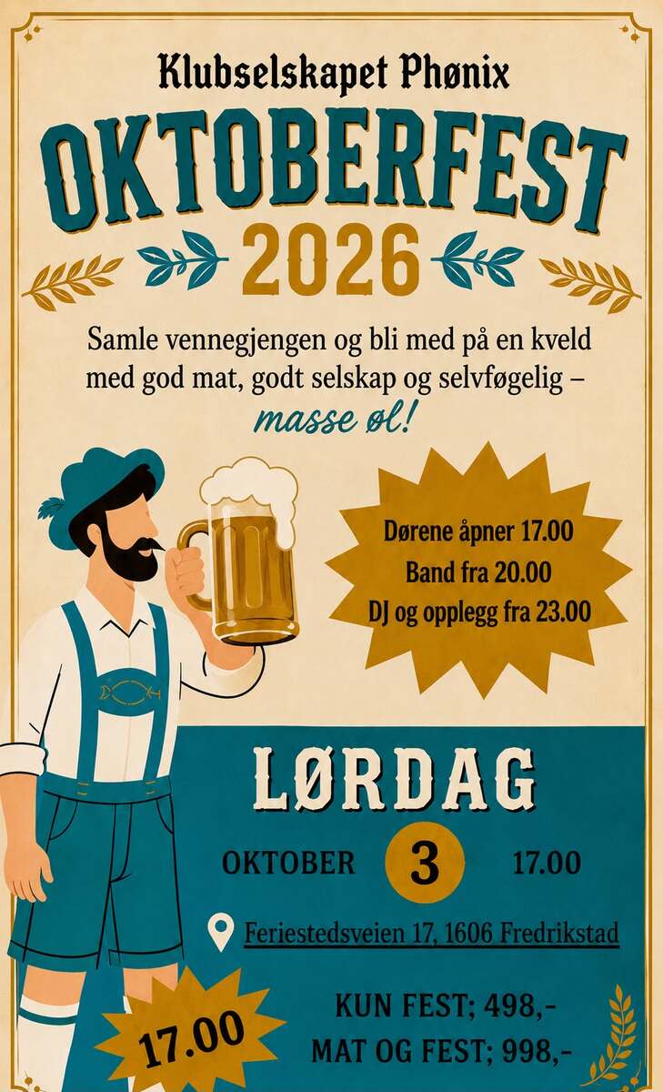 Event image OKTOBERFEST PÅ PHØNIX! 🥨