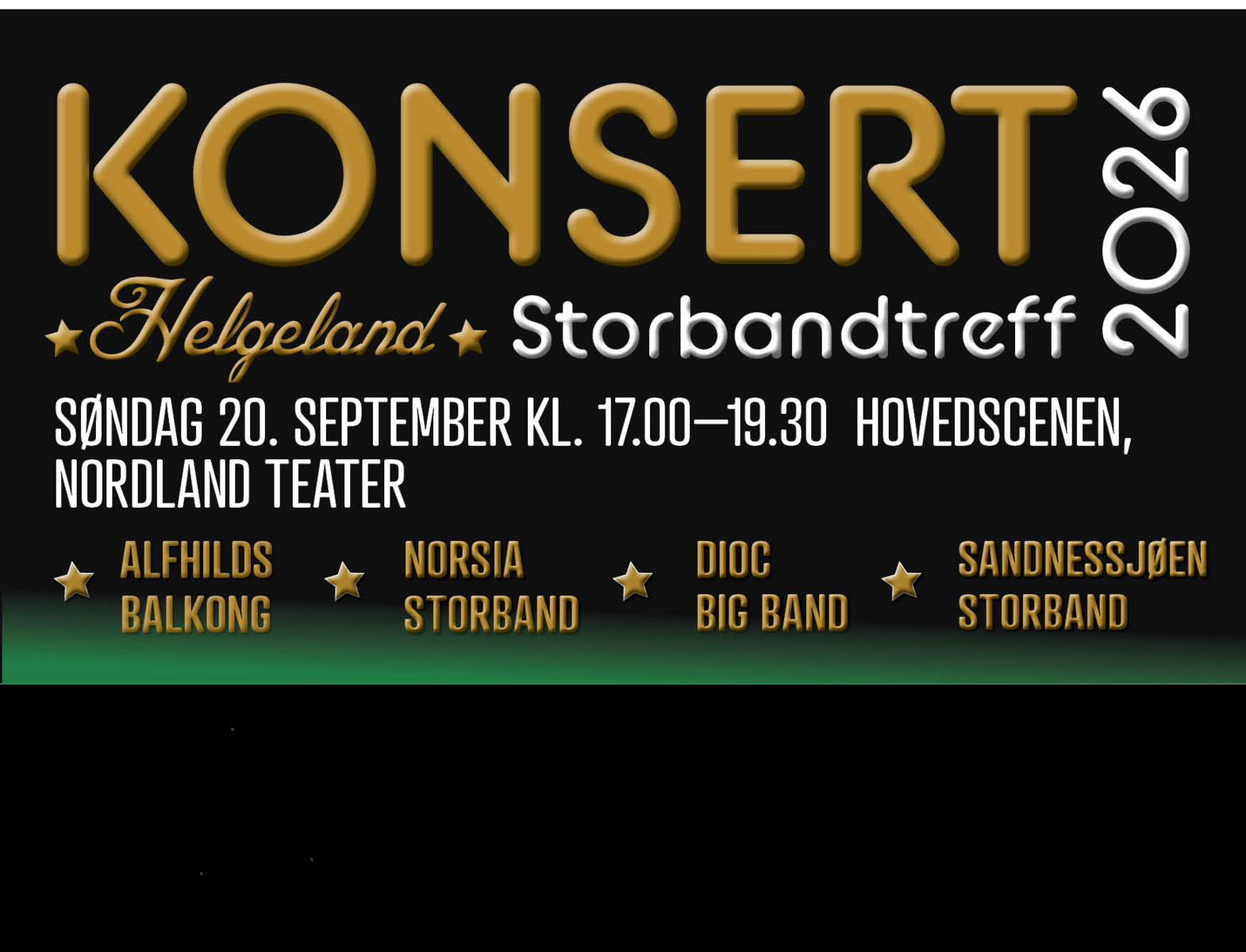 Event image Storbandkonsert med 4 storband fra Helgeland