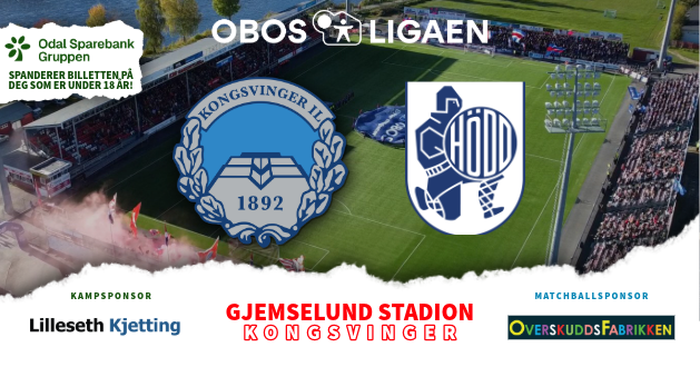 Event image KONGSVINGER - HØDD | OBOS-LIGAEN 2026