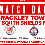 Event image Brackley Town FC v South Shields FC – Enterprise National League North – Tuesday 29th September 2026 - KO 7.45pm