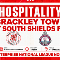 Event image HOSPITALITY - Brackley Town FC v South Shields FC – Enterprise National League North – Tuesday 29th September 2026 - KO 7.45pm