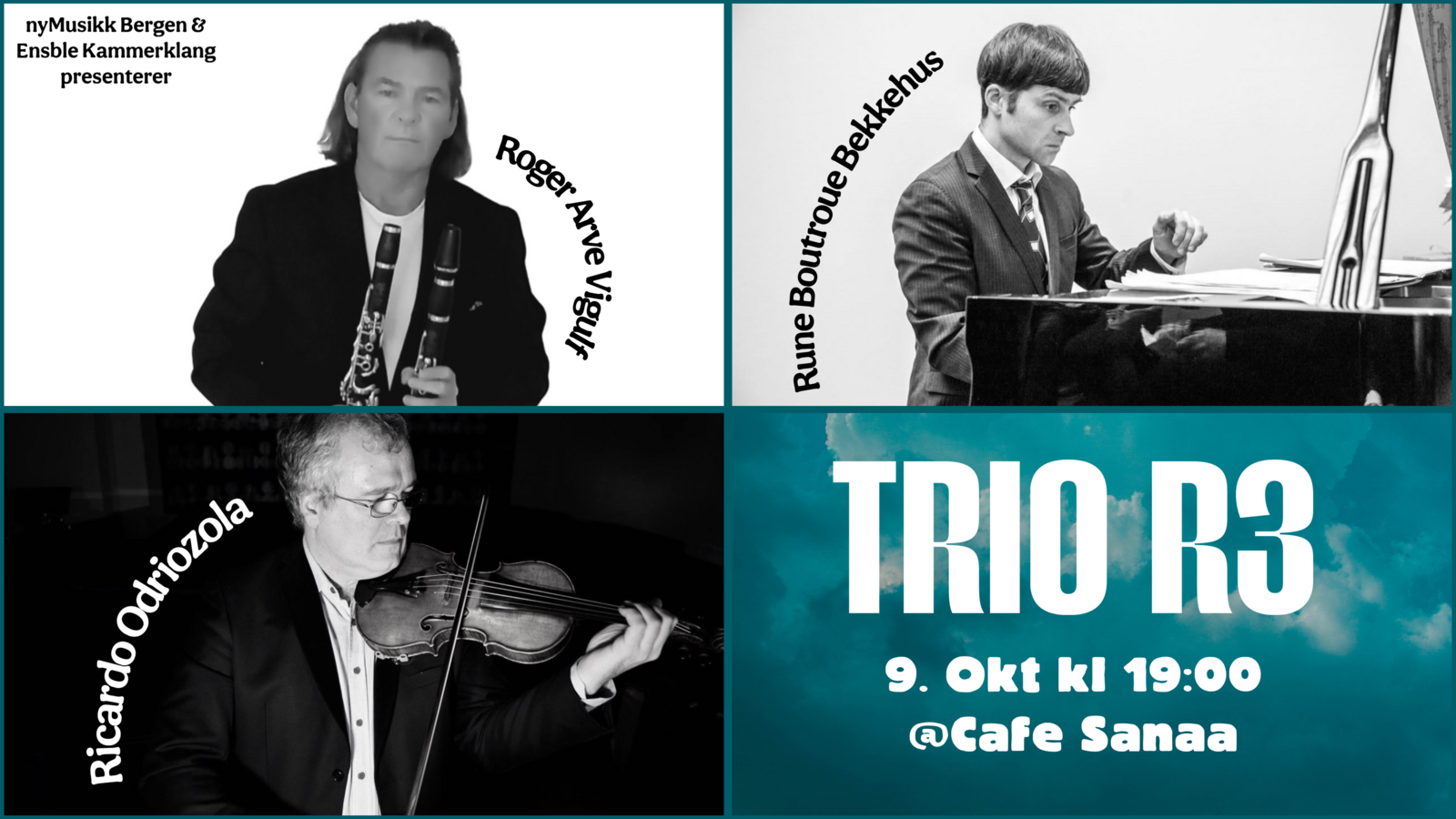 Event image Trio R3 - tre sterke musikalske personligheter i møte med ny musikk